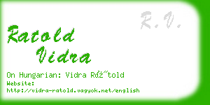 ratold vidra business card